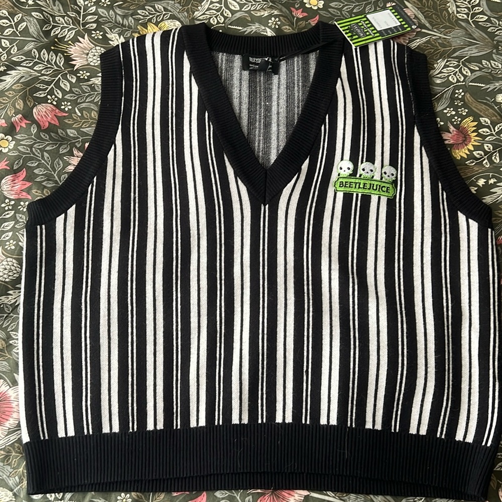 Beetlejuice sweater vest